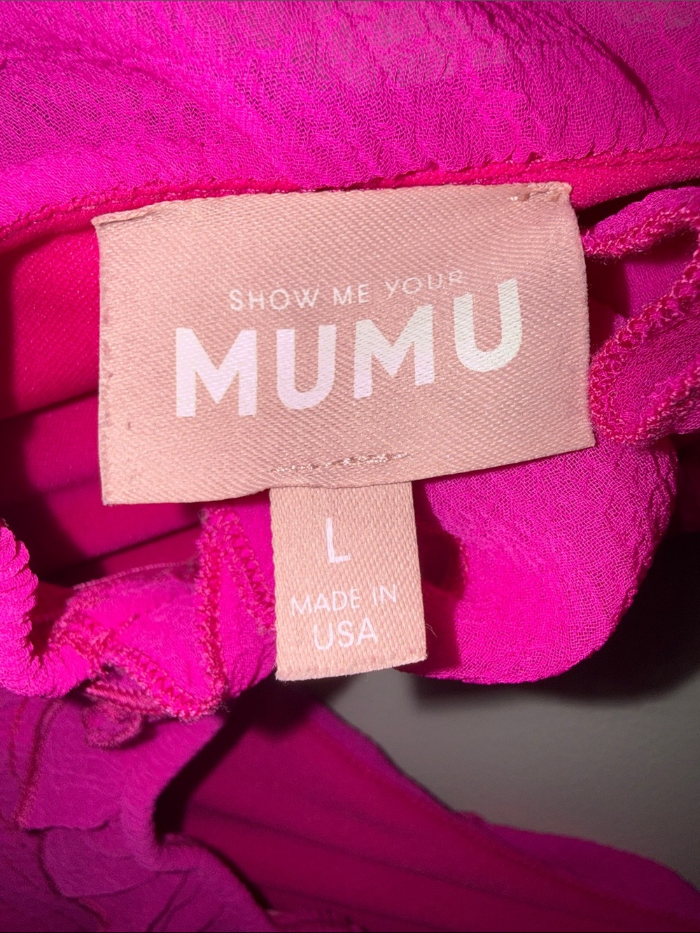 Show Me Your MuMu Bright Fuchsia Ruffle Midi Dress - Picture 5 of 5